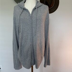 J. Crew Gray Zip Up Sweater with hood. Women’s 3X